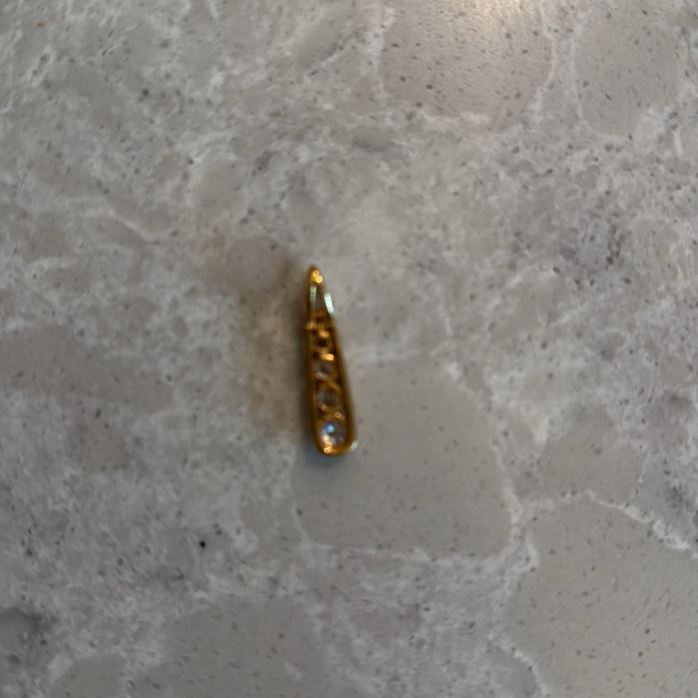 LIA Sophia gold, and cubic zirconia pendant - Picture 2 of 3